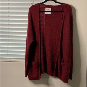 ✨Red knit cardigan